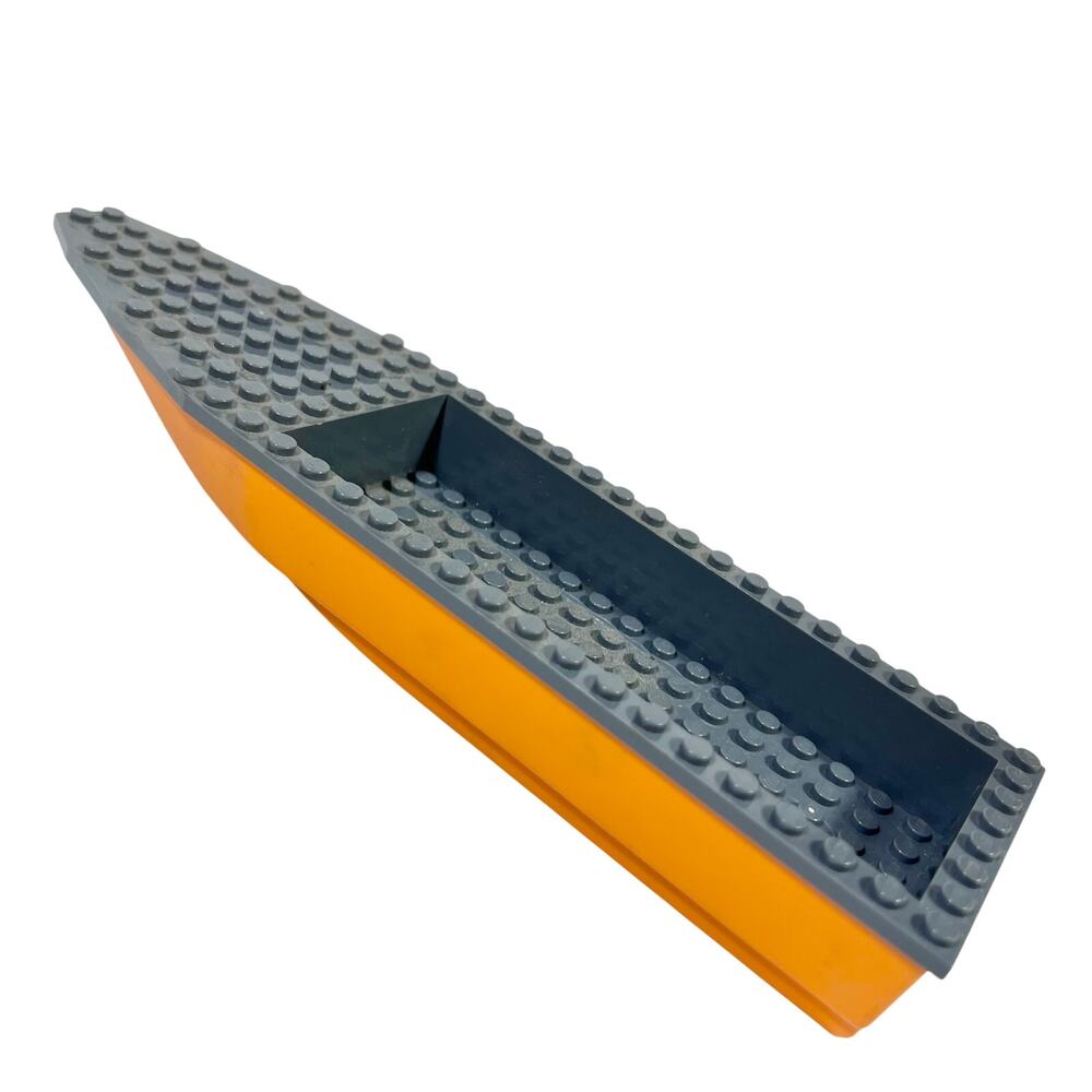 LEGO Speed Boat Hull Orange Gray Plastic Piece Vehicles Building Block 1 Piece